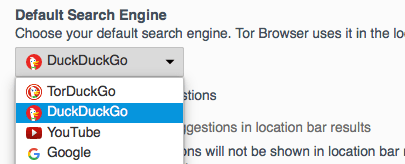 choose default search